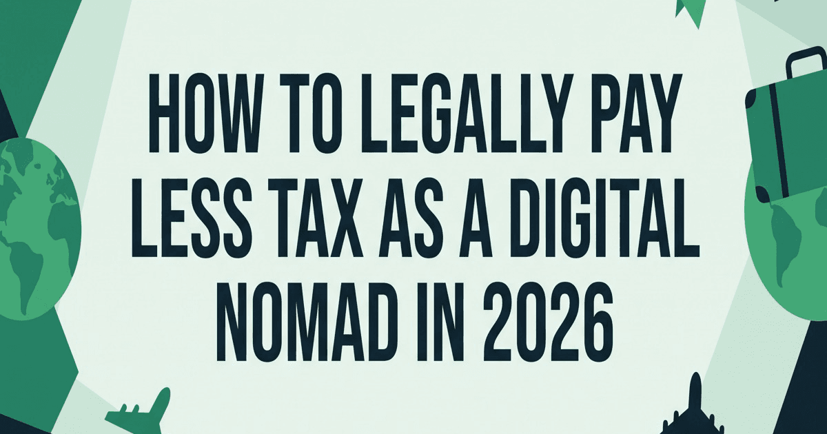 How to Legally Pay Less Tax as a Digital Nomad in 2026