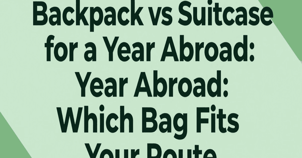 Backpack vs Suitcase for a Year Abroad: Which Bag Fits Your Route