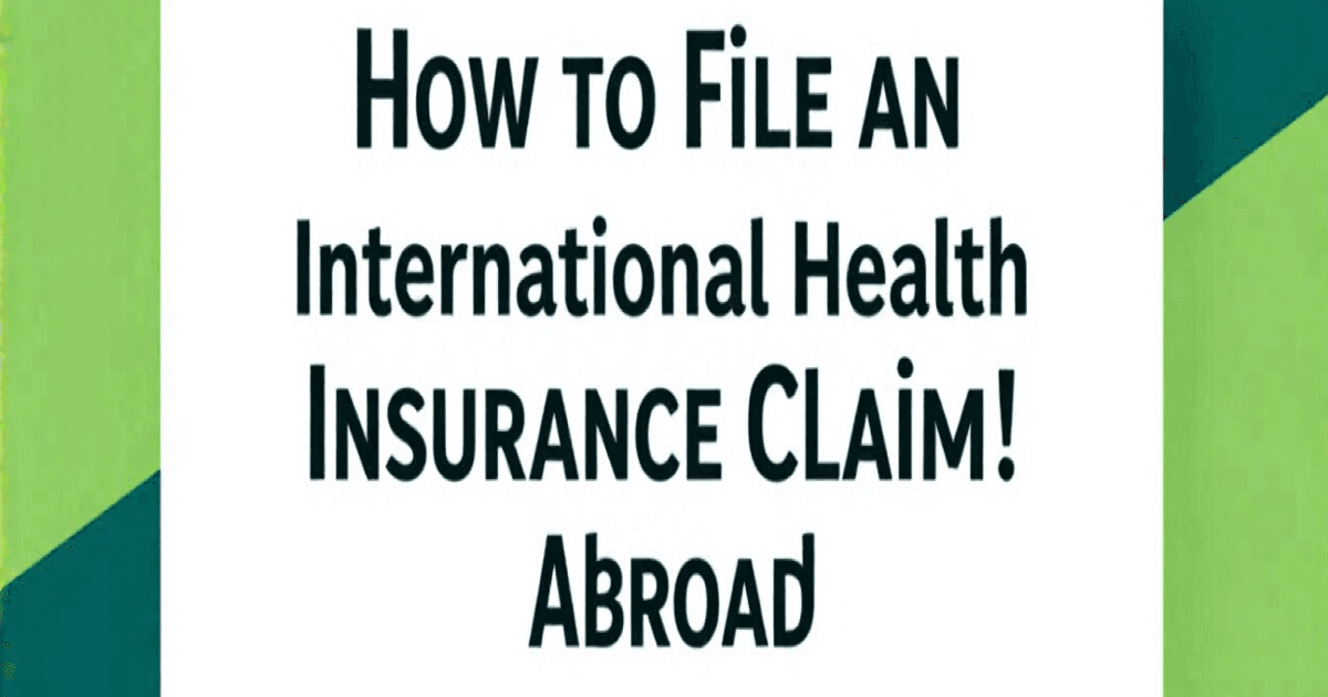 How to File an International Health Insurance Claim Abroad